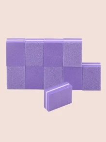 klimonla Purple Mini Nail Buffer Block 100/180 Grit Sponge Nail Polish Sanding Buffer Strips Nail File Blocks Manicure Tools 20pcs - Purple - View 5