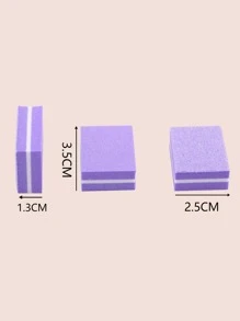 klimonla Purple Mini Nail Buffer Block 100/180 Grit Sponge Nail Polish Sanding Buffer Strips Nail File Blocks Manicure Tools 20pcs - Purple - View 7
