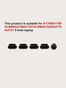 5pcs Laptop Dust Plug Compatible With MacBook