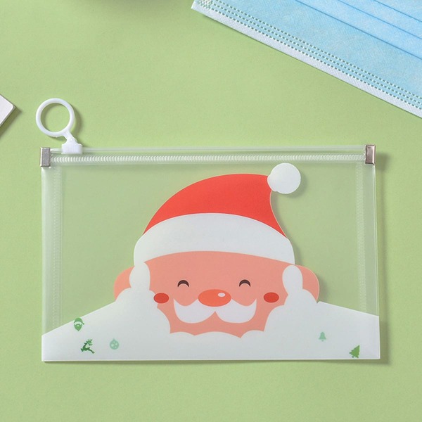

1pc Christmas Cartoon Graphic Random Face Cover Storage Bag, Multicolor
