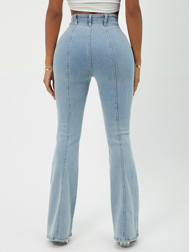 High Waist Flare Leg Jeans