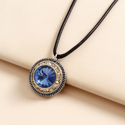 Rhinestone Charm Necklace