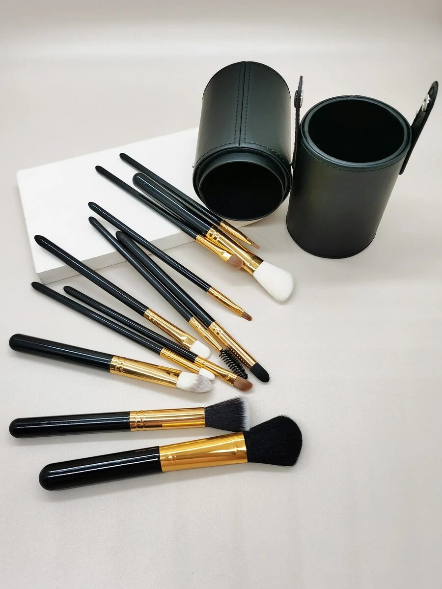 12pcs Makeup Brush Set With Storage Box,Brush Set,Makeup Brush Kit,Make Up Brush Set,Make Up Set Complete,Makeup Brush Set,Complete Makeup Kit,Brush Kit,Brushes Makeup Set,Makeup Gift Set,Set - Black - View 1