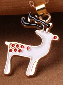 Collar con accesorio Navidad ciervo - Multicolor - Ver 4