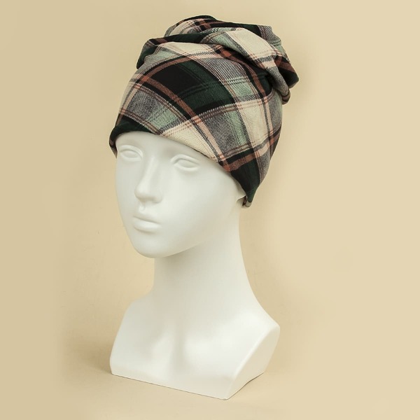 

Plaid Print Hat, Multicolor