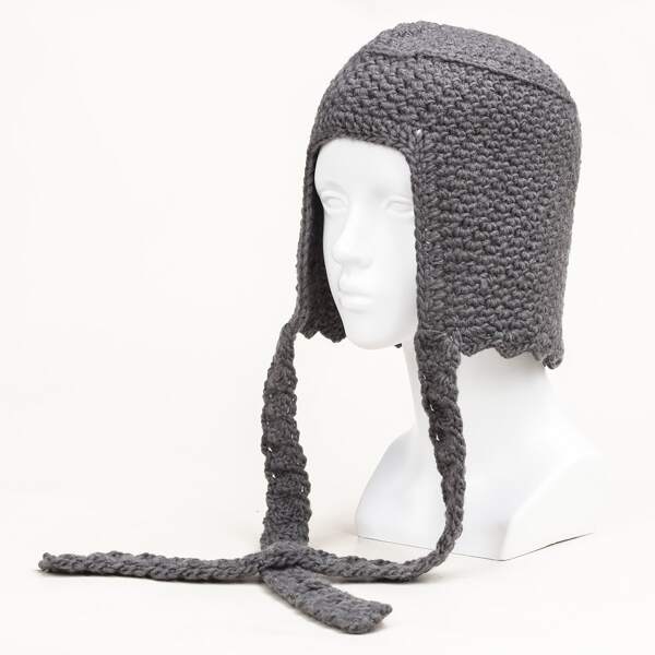 

Solid Knitted Hat, Grey