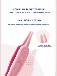 Set de cortaúñas para bebé, juego de cuidado de uñas de 4 piezas en color rosa (un set, un disparo) - Rosa - Ver 3