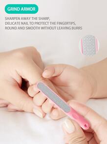 Set de cortaúñas para bebé, juego de cuidado de uñas de 4 piezas en color rosa (un set, un disparo) - Rosa - Ver 6