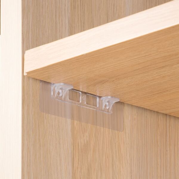 

2pcs Non-perforated Wardrobe Board Support, White