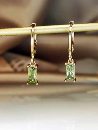 1pair Simple Drop Earrings