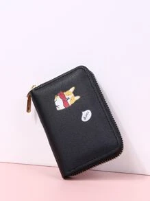 Cartoon Dog Graphic Card Holder - Black - View 5