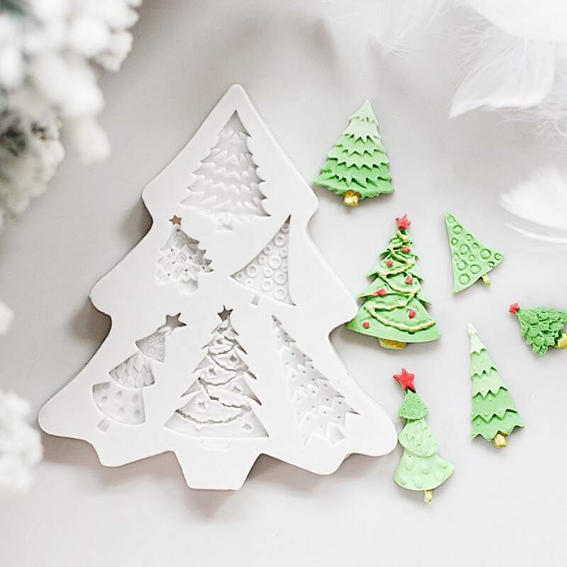

1pc Christmas Tree Shaped Mold, White
