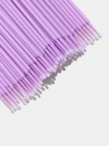 100 chiếc cọ chải lông mi dùng một lần có hộp đựng - Màu tím - Xem 4