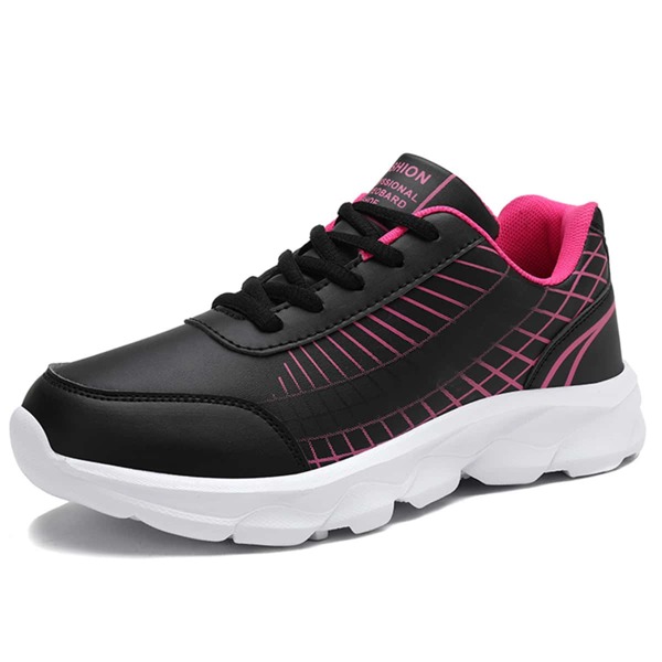 

Plaid Lace-up Front Sneakers, Black