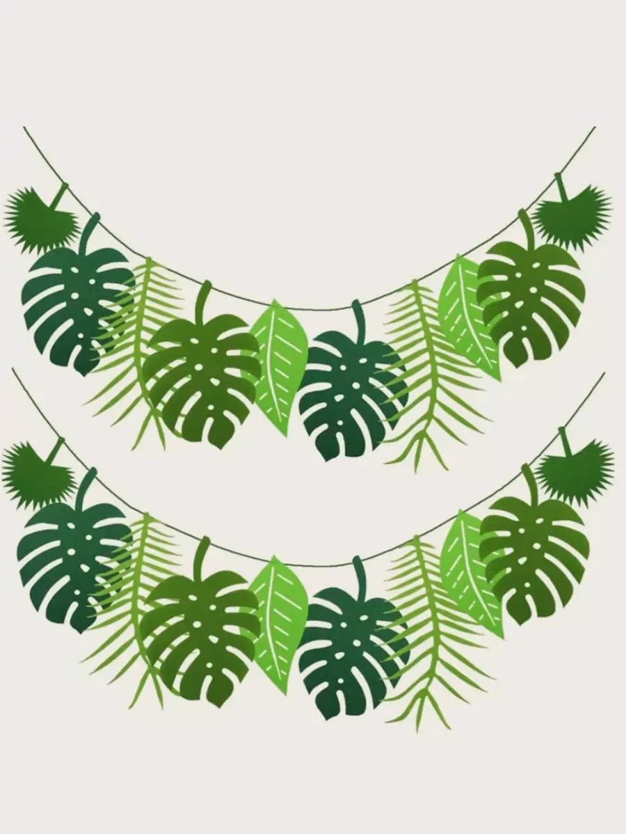 10pcs/Pack Leaf Pennant Flag, Minimalist Fashion Casual Everyday Use