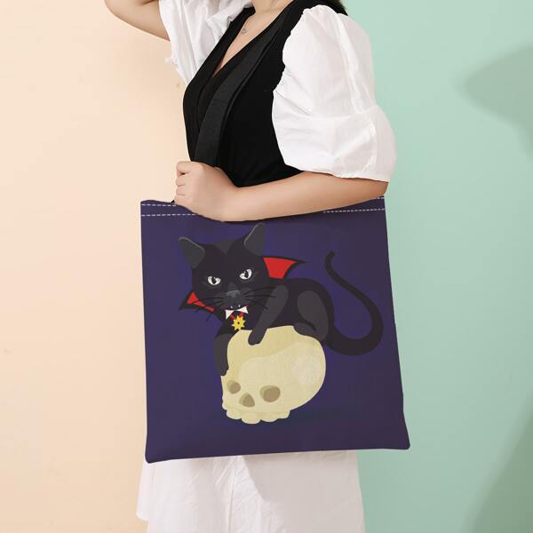 

Halloween Graphic Shopper Bag, Multicolor