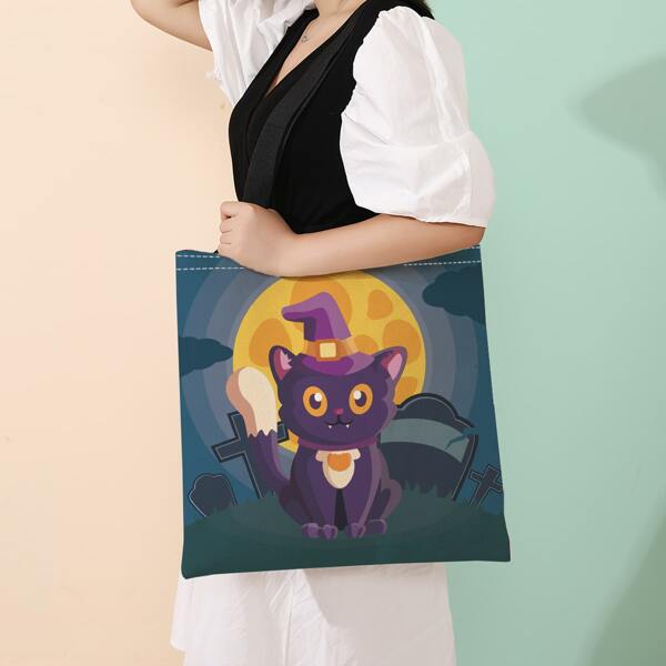 

Halloween Graphic Shopper Bag, Multicolor