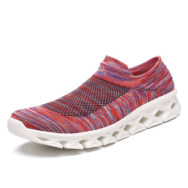 

Colorblock Slip On Chunky Knit Running Shoes, Multicolor