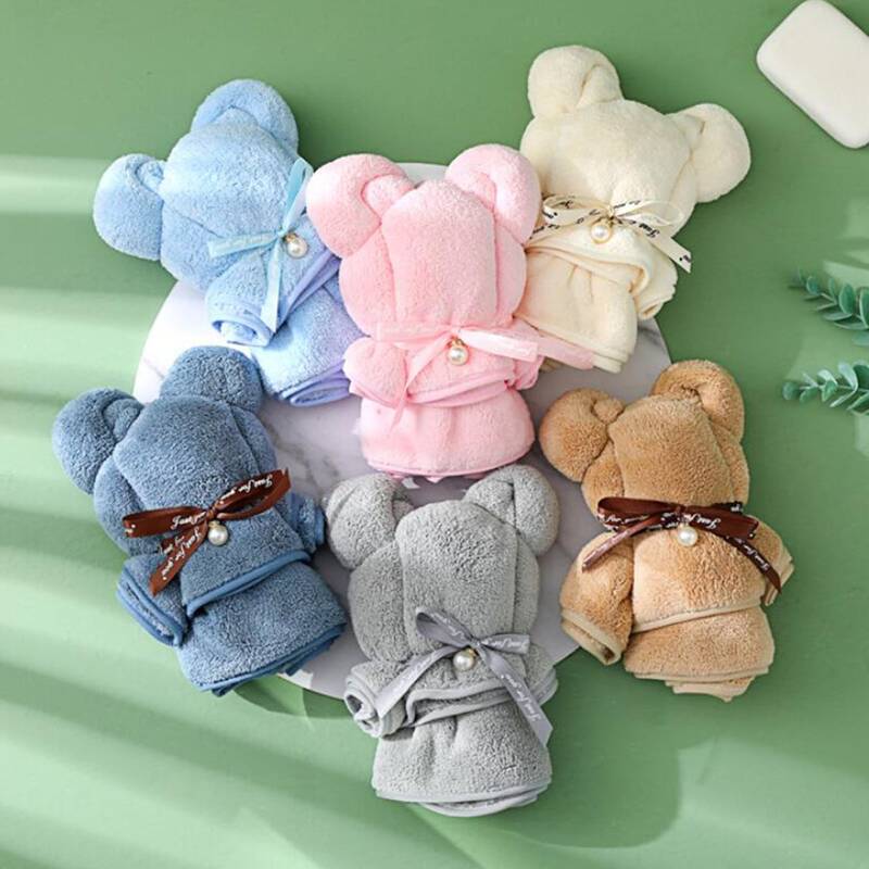 

1pc Bear Shaped Random Towel, Multicolor