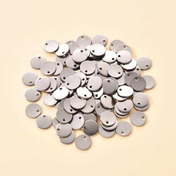 

100pcs Disc DIY Jewelry Accessory, Silver