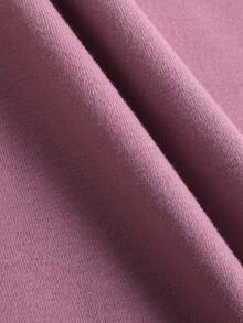 Bộ thời trang bé gái Xù nhỏ Túi Slogan Giải trí - Màu tím - Xem 3