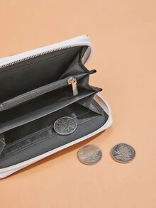 Monedero pequeño con estampado de corazón