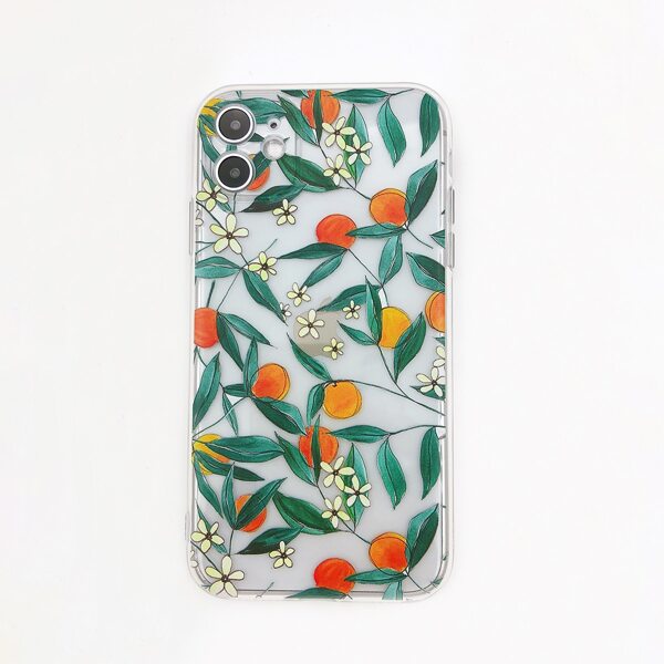 

Fruit Painted Clear Phone Case, Multicolor
