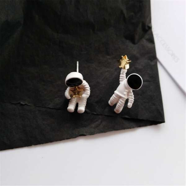 

Astronaut Decor Drop Earrings, Multicolor