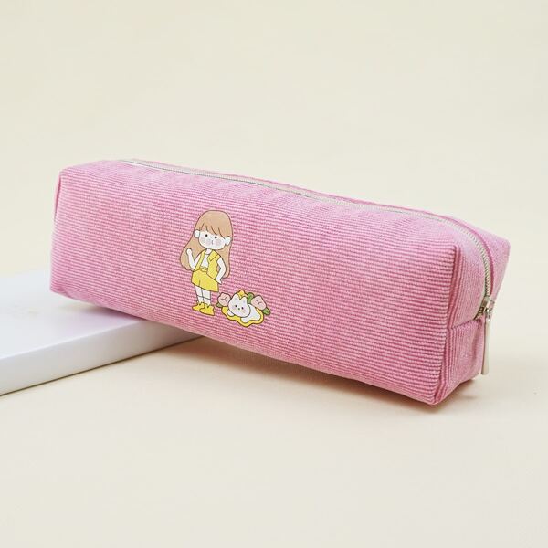 

Girl Print Pencil Bag, Pink