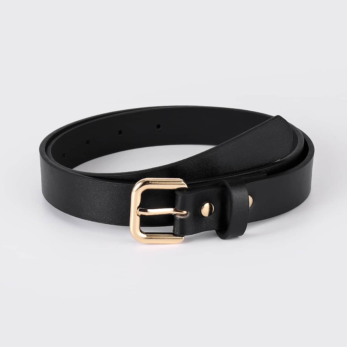 

Geo Decor Buckle Belt, Black