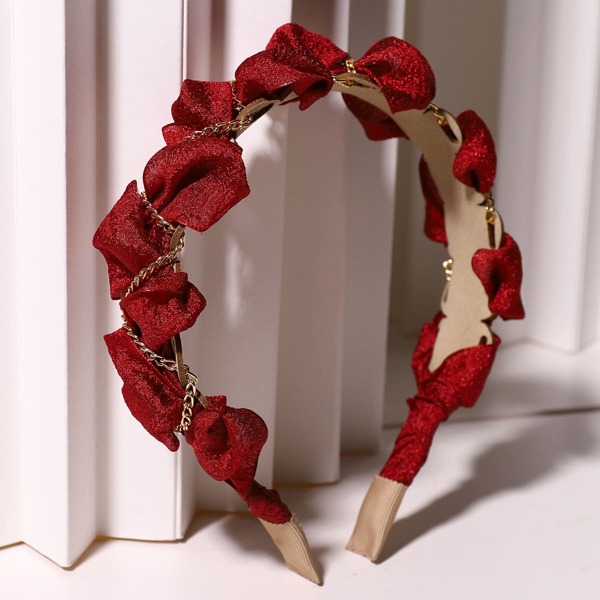 

Chain Decor Headband, Red