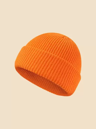 Minimalist Solid Beanie Hat For Winter For Daily Wear Gift For Friend Casual,School