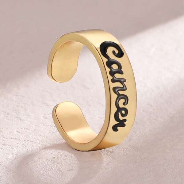 

Letter Graphic Ring, Gold