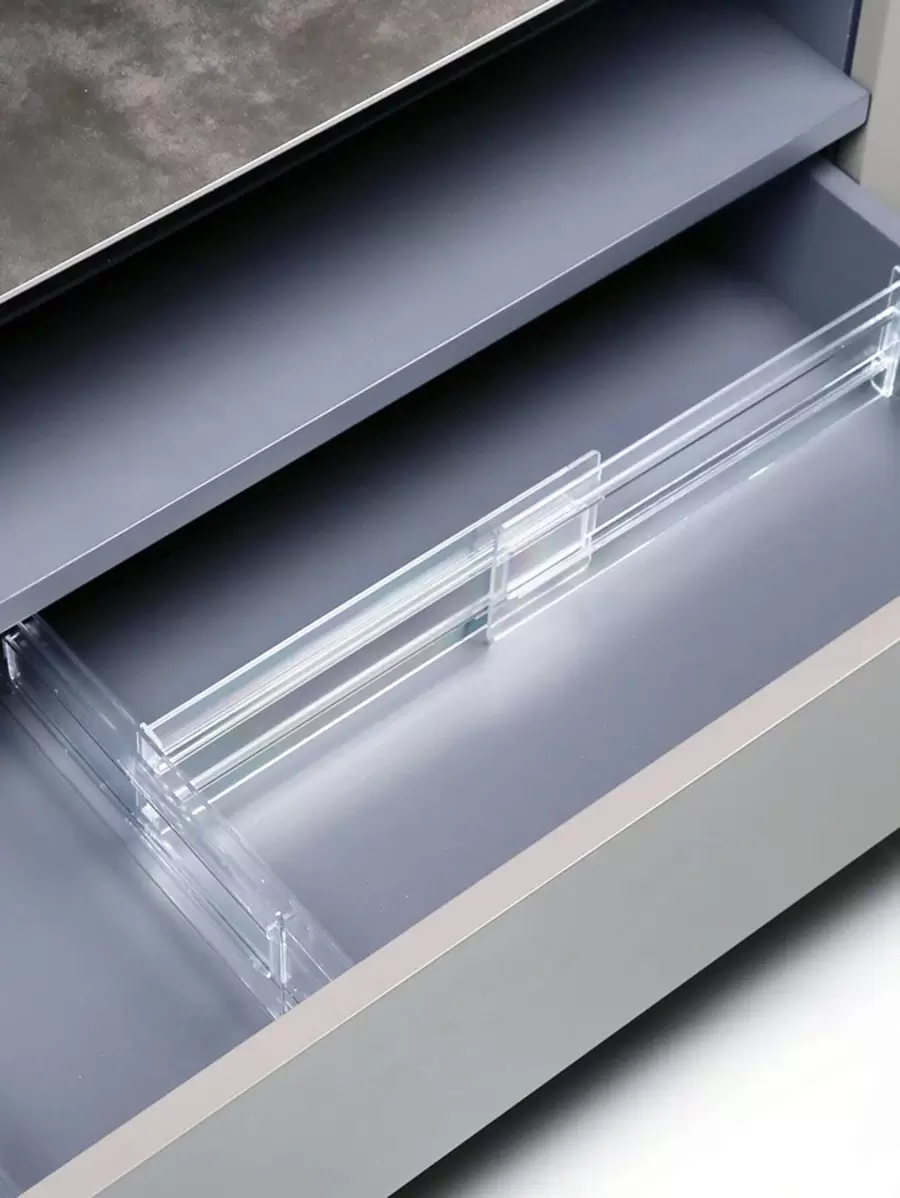 1 件透明抽屉隔板，塑料透明可调节抽屉隔板万圣节装饰万圣节服装秋季装饰节日装饰 - 無色 - 查看 1