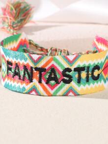 Vòng tay thêu chữ - Nhiều màu - Xem 2