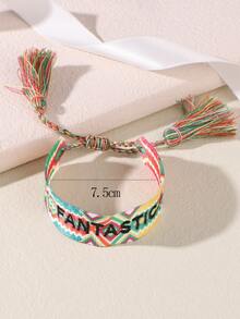 Vòng tay thêu chữ - Nhiều màu - Xem 3