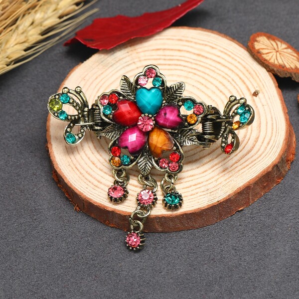 

Rhinestone Decor Hair Clip, Multicolor