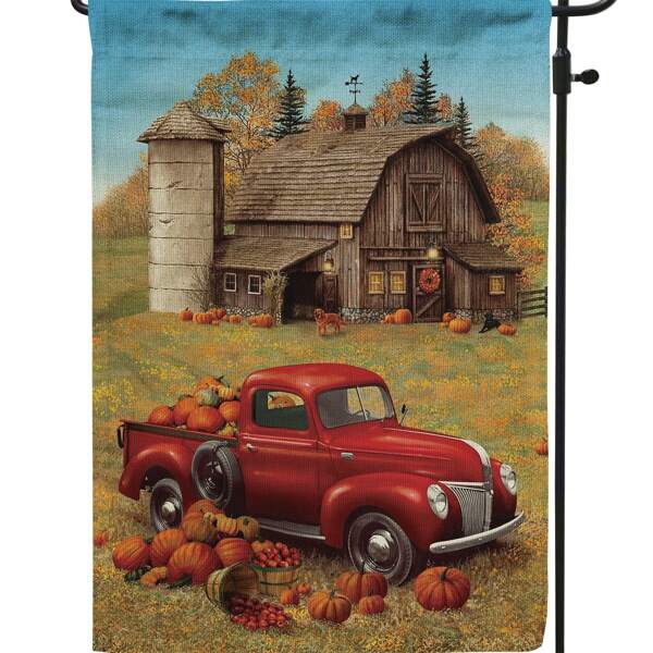 

Fall Pumpkin Print Garden Flag, Multicolor