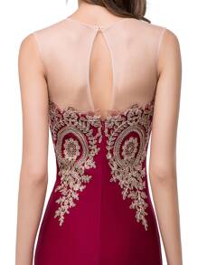 BABYONLINE D.R.E.S.S. 刺繡貼花拼接網紗舞會連衣裙