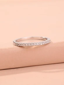 Nooxian Cubic Zirconia Detail Ring - Silver - View 4