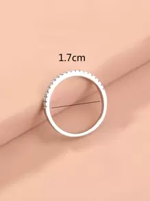 Nooxian Cubic Zirconia Detail Ring - Silver - View 5