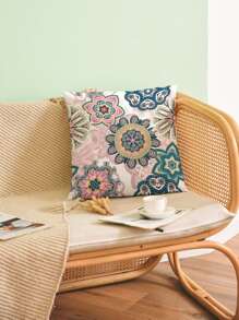 Mandala Print Cushion Cover Without Filler, Throw Pillow Case, Pillow Insert Not Include, For Sofa, Living Room - Multicolor - View 3