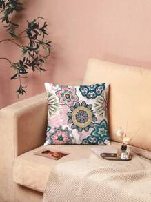 Mandala Print Cushion Cover Without Filler, Throw Pillow Case, Pillow Insert Not Include, For Sofa, Living Room - Multicolor - View 4