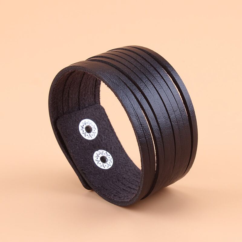 

PU Leather Layered Bracelet, Black
