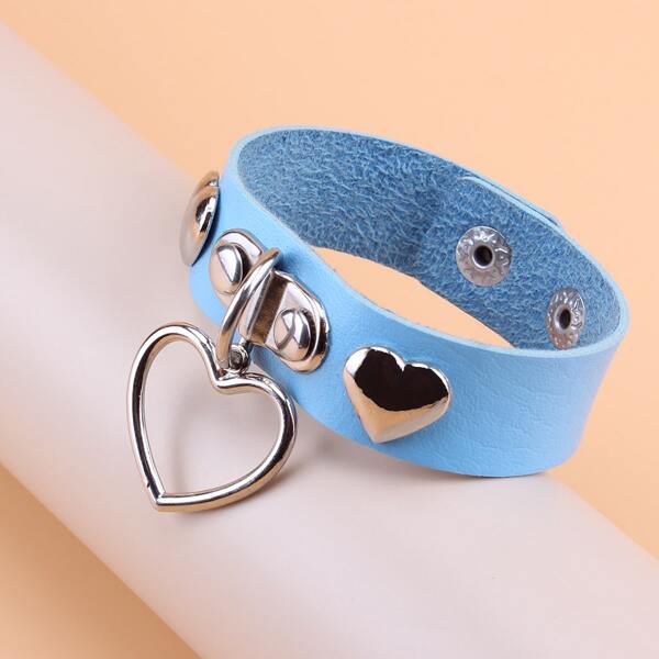

Heart Decor Bracelet, Blue