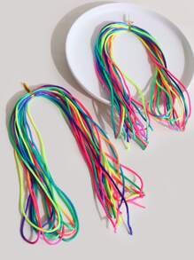 20 piezas Diademas de estilo punk coloridas para el cabello trenzado de niños, adecuadas para el estilo de cabello de rastas y actuaciones callejeras y de danza - Multicolor - Ver 2