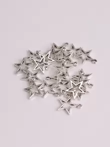 20入組星星DIY吊墜 - 銀色 - 查看 1