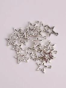 20入組星星DIY吊墜 - 銀色 - 查看 2