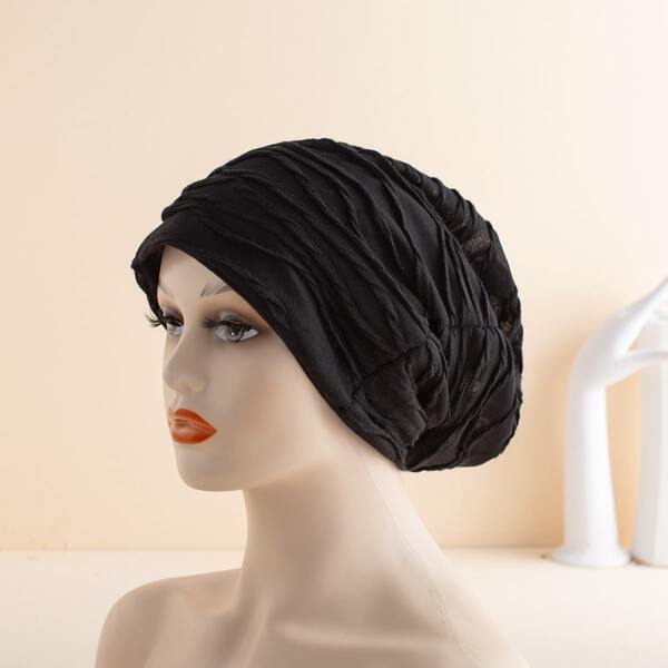 

Plain Pleated Hat, Black
