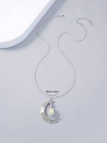 Nooxian 夜光吊墜項鍊 - 銀色 - 查看 3